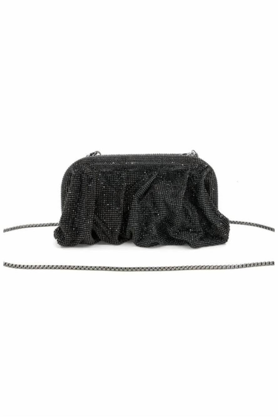 NEW BC HANDBAGS women's crystal clutch in black